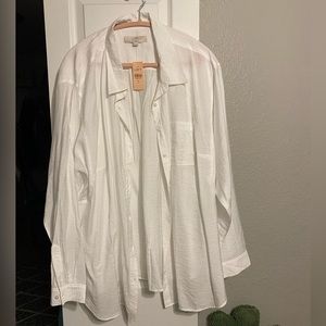 LOFT White Button Down NWT Women’s Dress Shirt